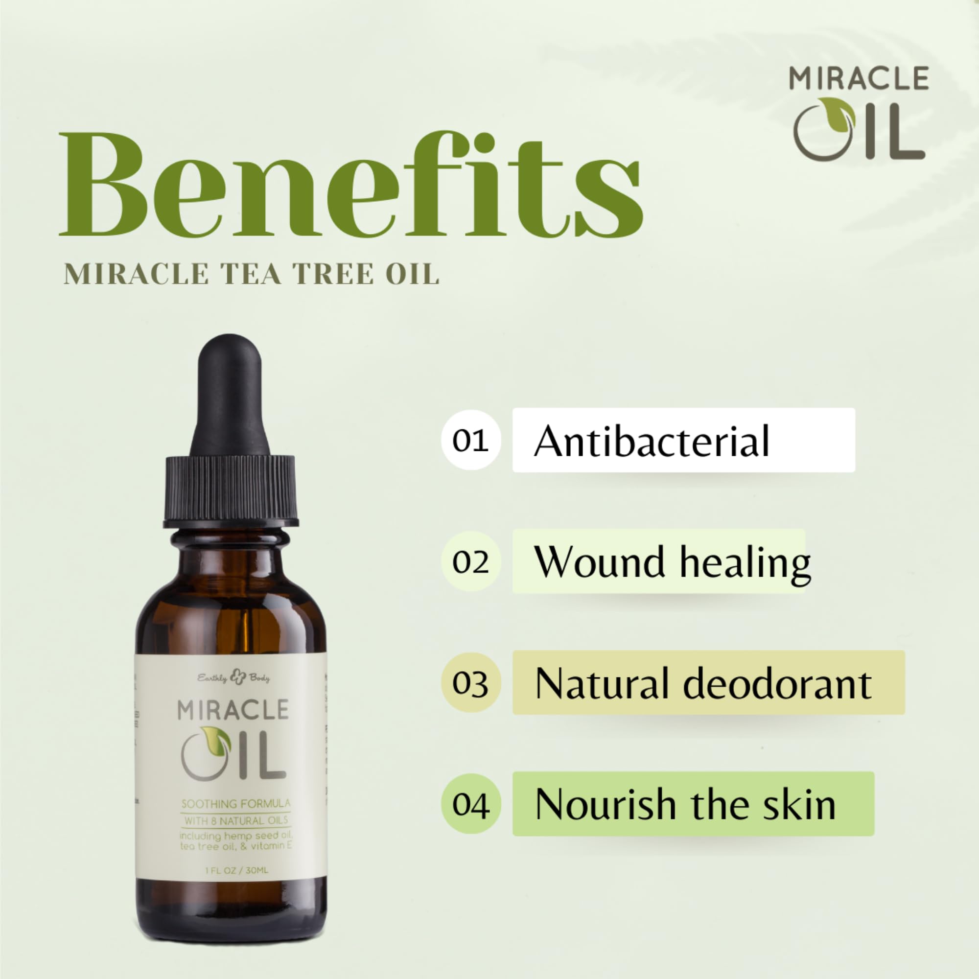 Earthly Body Miracle Oil, 1 Ounce (Pack of 2)